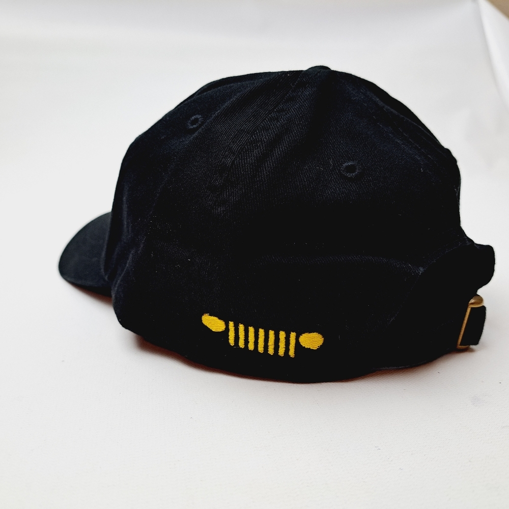 Jeep Duck Embroidered Dad Hat Cap Black Cotton Relaxed Strap - Picture 2 of 5